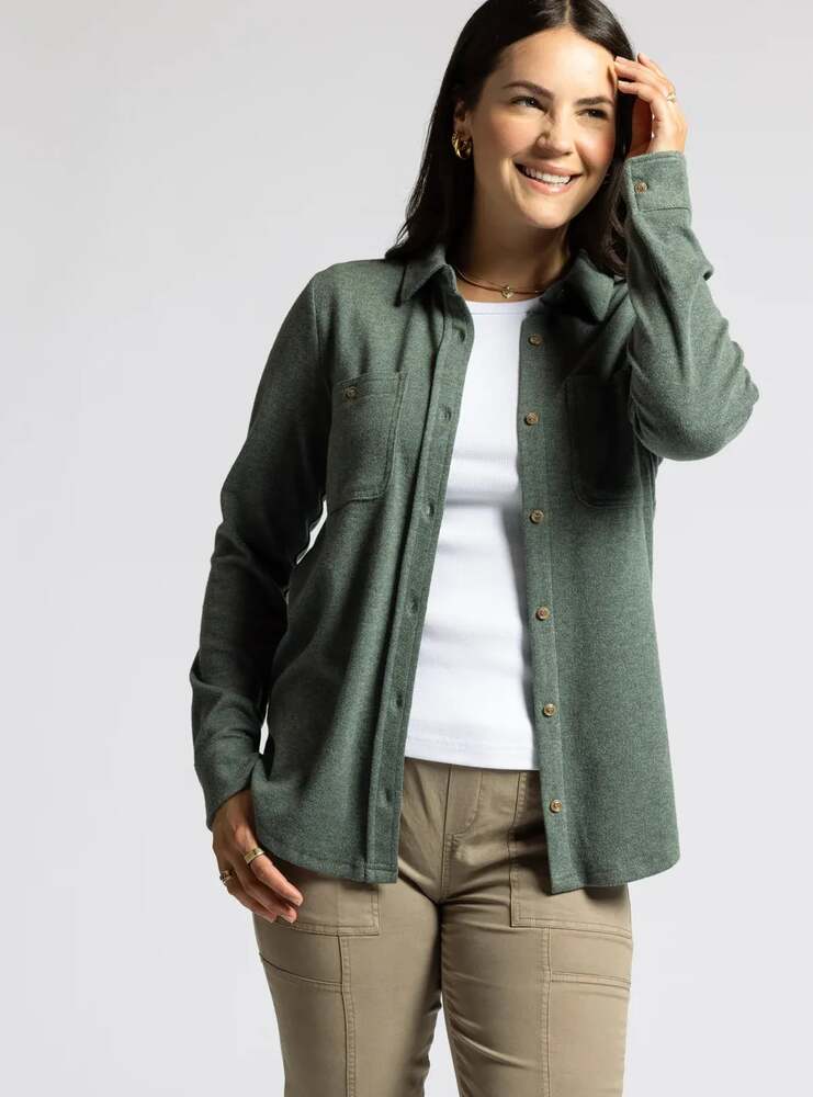 Thread & Supply Lewis Shirt in Sage Green Relaxed Small